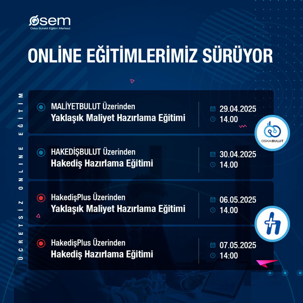 Ücretsiz Online Egitimlerimiz Basliyor